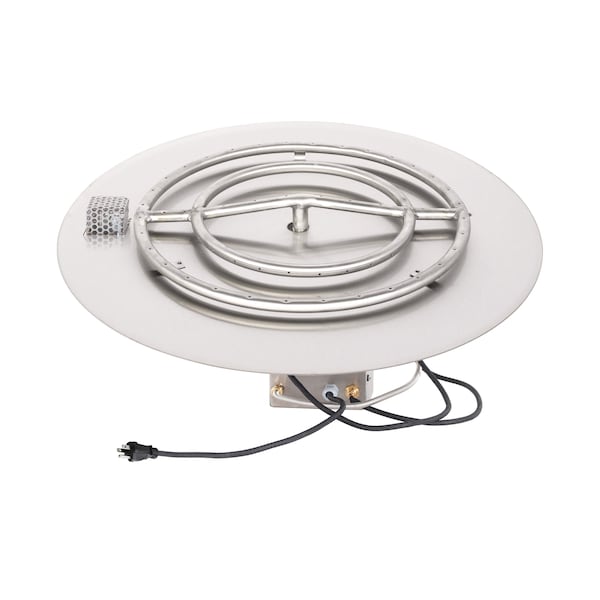 The Outdoor Plus 12 Round Flat Pan & 6 Round Stainless Steel Burner - Match Lit OPT-110012BP - main